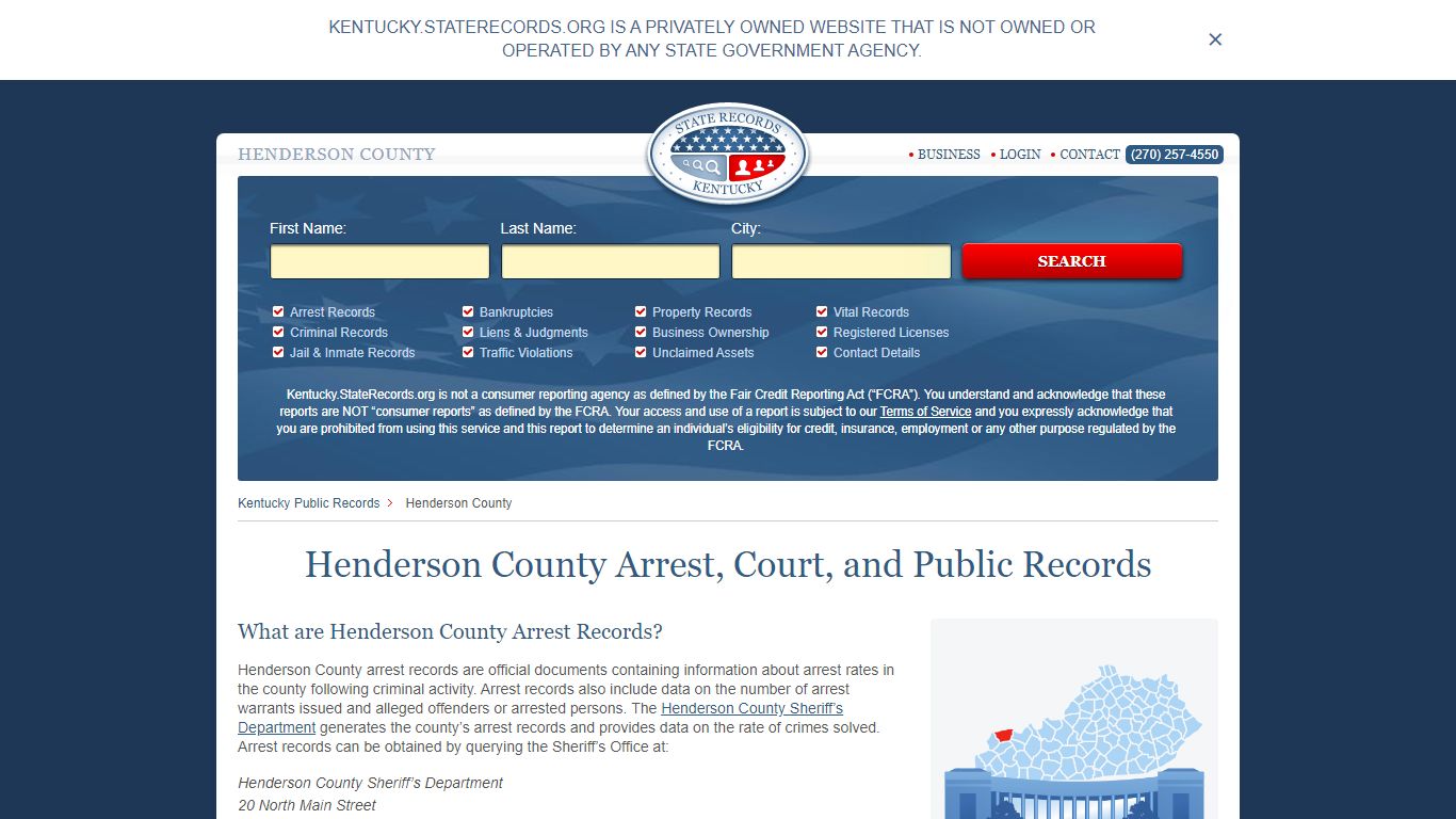 Henderson County Arrest, Court, and Public Records
